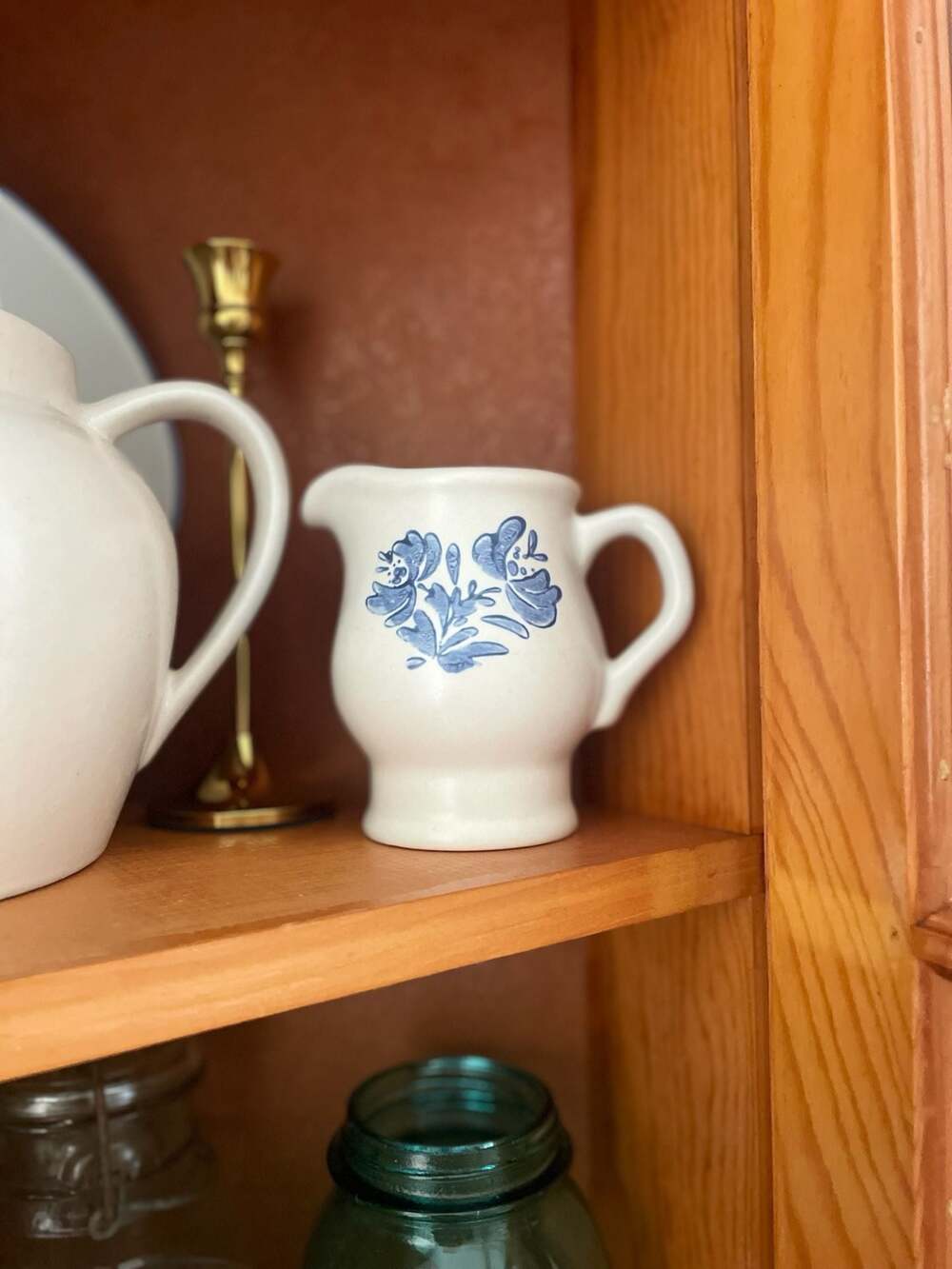 PFALTZGRAFF Blue yorktowne Mini creamer pitcher Clay Stoneware 7-24